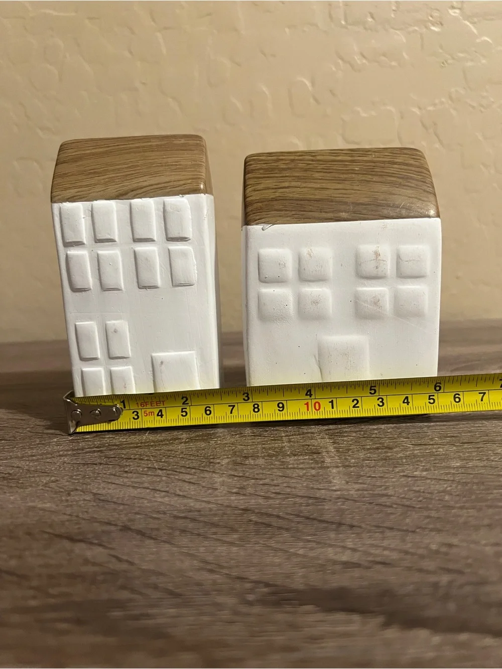 Target Bullseye Ceramic Houses White Brown Paintable DIY NWT
